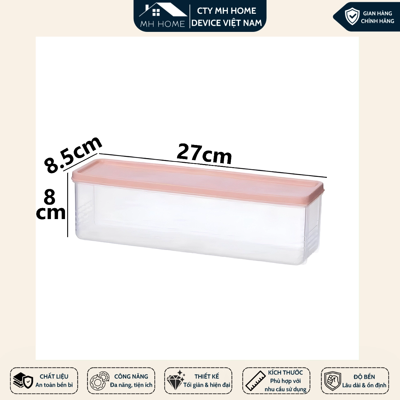 Combo 5 Hộp Đựng Thực Phẩm Trong Tủ Lạnh Nhựa PP PE Cao Cấp Có Nắp Rau Củ Quả - MH HOME DEVICE VIETNAM